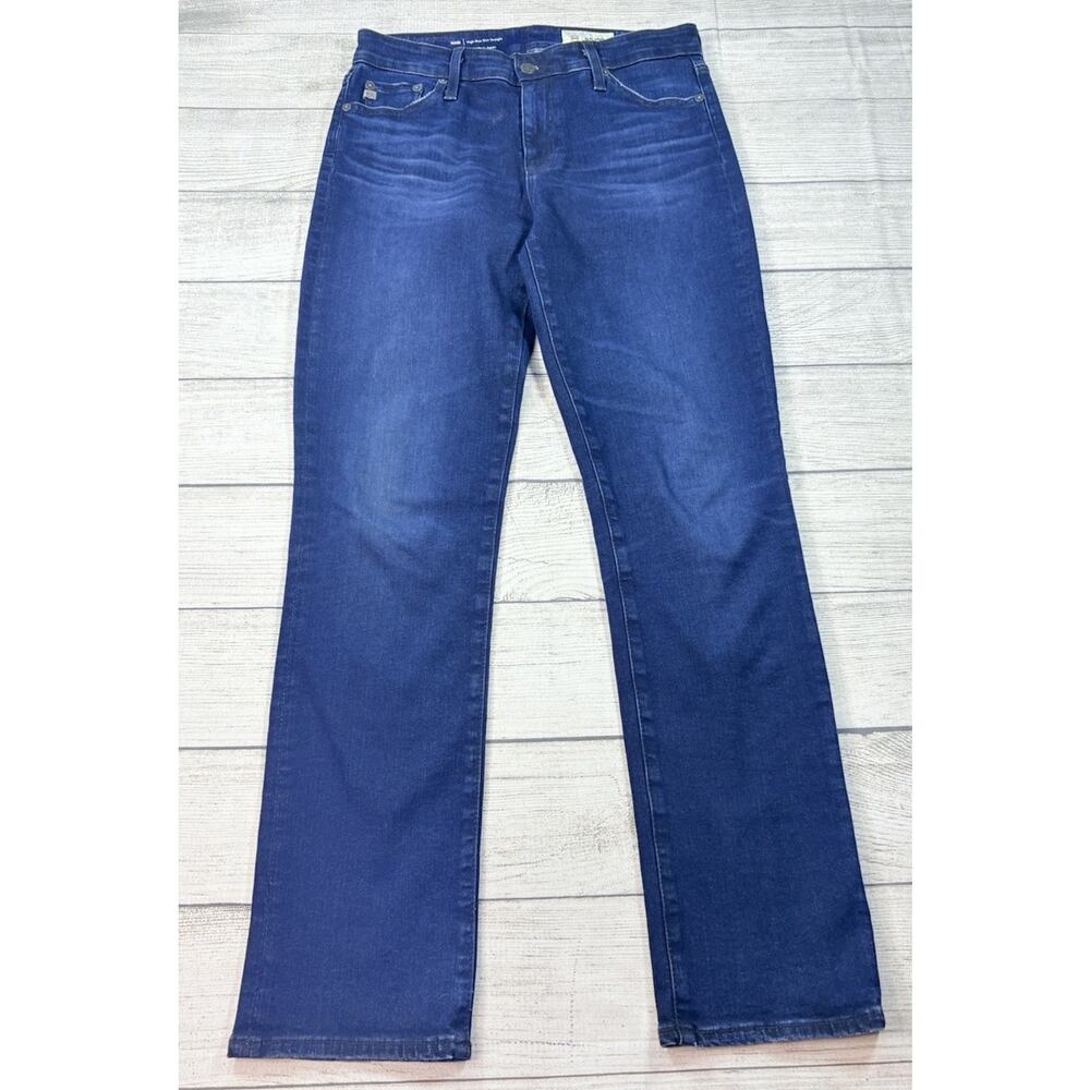 AG Jeans Women’s Mari High Rise Slim Straight Dark Wash Denim Jeans Size 28